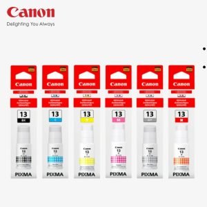 Kit Tintas Canon GI-13 Original BK C M Y R GY para PIXMA G510 G610 G650 G620
