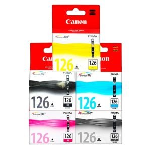 Kit Tintas Canon PGI-125PGBK + CLI-126 Original para PIXMA iP4810 iP4910 MG5210 MG5310 MG6110 MG6210
