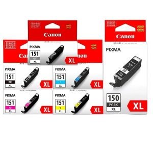 Kit Tintas Canon PGI-150XL + CLI-151XL Original para PIXMA MG5410 MG5510 MG6310 MG6410 MG7110 iP7210