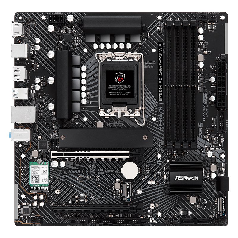 Motherboard ASROCK B760M PG Lightning WiFi, Chipset Intel B760, LGA1700, mATX