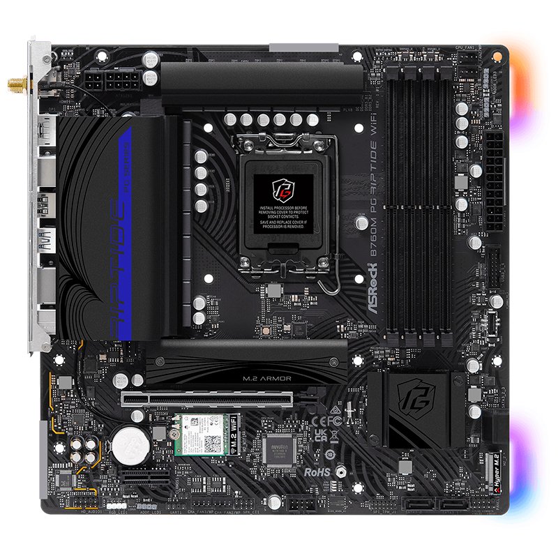 Motherboard ASROCK B760M PG Riptide WiFi, Chipset Intel B760, LGA1700, mATX