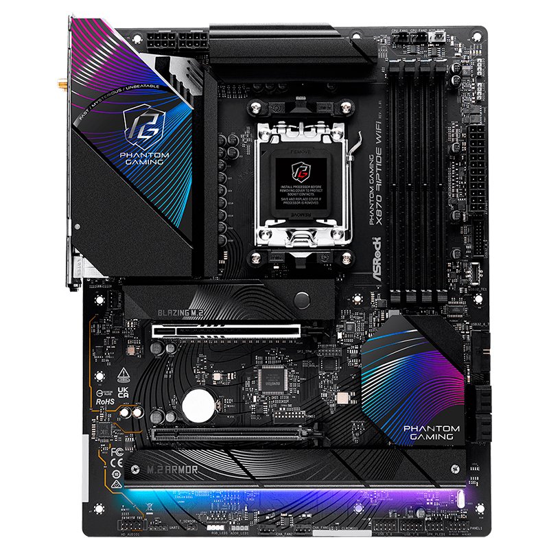 Motherboard ASROCK X870 Riptide WiFi, Chipset AMD X870, Socket AMD AM5, ATX