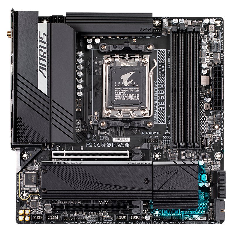 Motherboard Gigabyte B650M AORUS ELITE AX, Chipset AMD B650, Socket AMD AM5, mATX