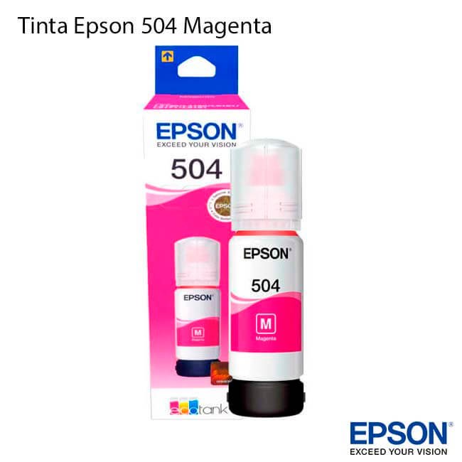 ▷ Botella de Tinta Epson 504 Magenta 【 original 】